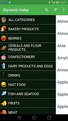 Glycemic Index android App screenshot 2